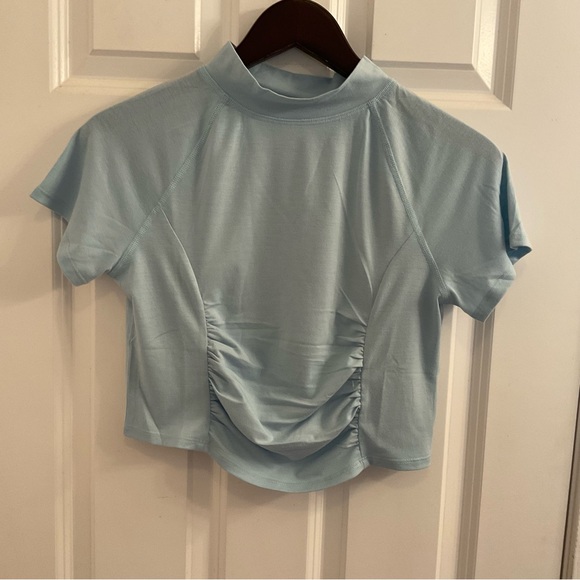 Sincerely Jules Mock Neck Ruched Tennis Top - NWT - Medium - Picture 2 of 9